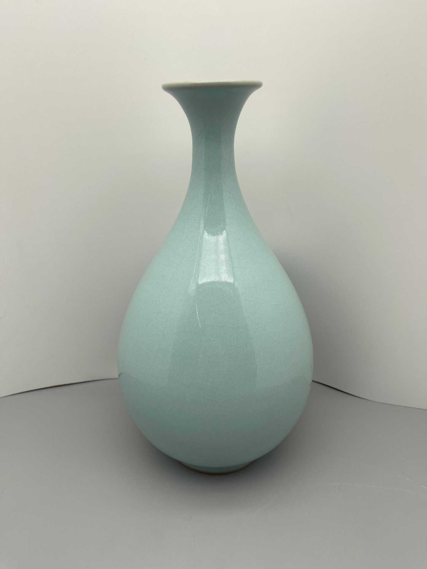 宋向元汝瓷 玉壶春瓶 天青釉 经典器型
